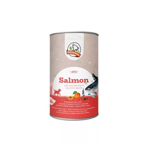 Farkaskonyha BIO lazac párolt menü kutyáknak  400 g