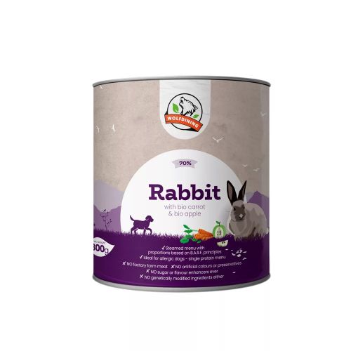 Farkaskonyha BIO nyúl párolt menü kutyáknak  800 g