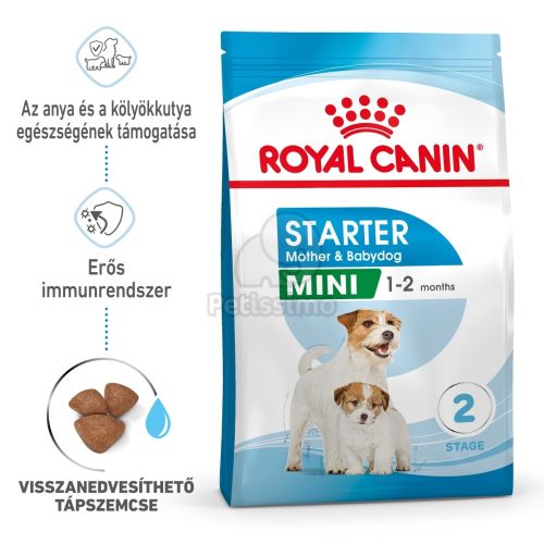 Royal Canin Mini Starter - száraz táp vemhes szuka és kistestű kölyök kutya részére  4 kg