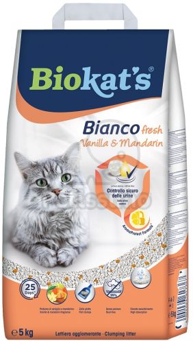 Biokat's Bianco Fresh vanília & mandarin macskaalom  10 kg