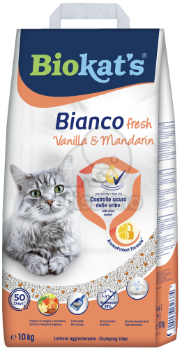 Biokat's Bianco Fresh vanília & mandarin macskaalom  10 kg