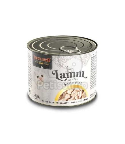 Leonardo bárány + extra filé konzerv macskaeledel  400 g