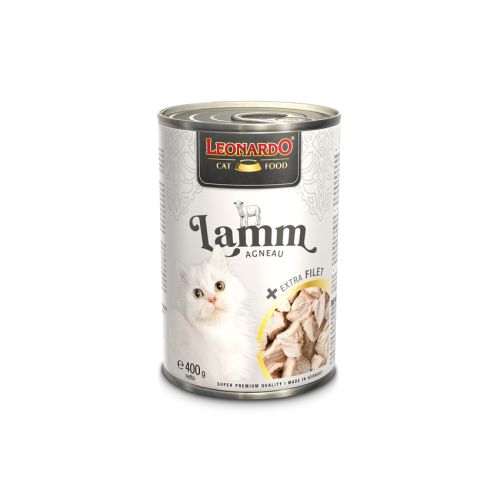 Leonardo bárány + extra filé konzerv macskaeledel  400 g