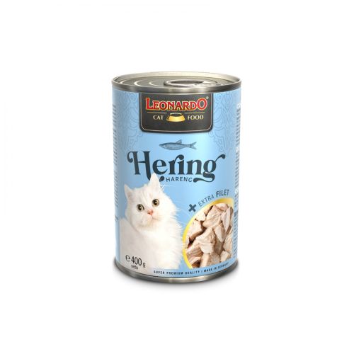 Leonardo hering + extra filé konzerv macskaeledel  400 g