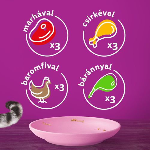 Whiskas alutasak 12 pack eledel kölyök macskák részére krémes ízesítéssel 12x85 g 12 x  85 g
