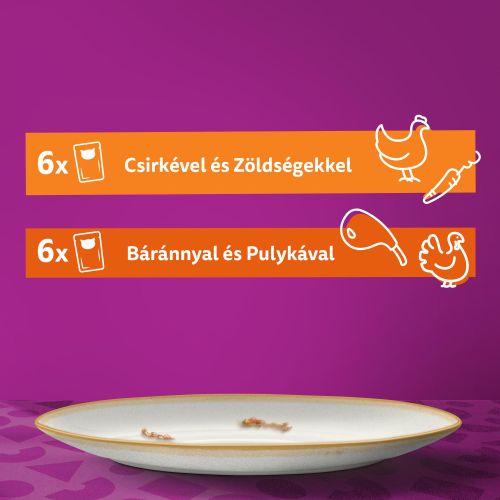 Whiskas alutasak 12 pack eledel macskák részére krémes ízesítéssel 12x85 g 12 x  85 g