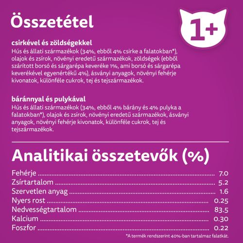 Whiskas alutasak eledel macskák részére krémes ízesítéssel 12 x  85 g