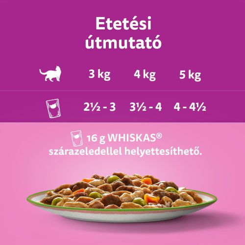Whiskas alutasak 12 pack eledel macskák részére a séf ajánlata ízesítéssel 12x85 g 12 x  85 g