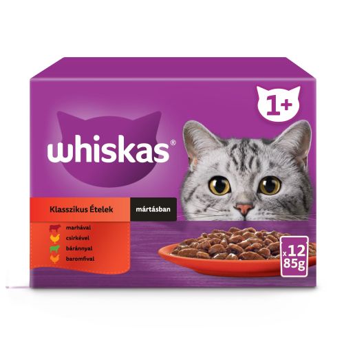 WHISKAS alutasakos 12-pack húsos 12*85g eledel macskák részére 12 x  85 g