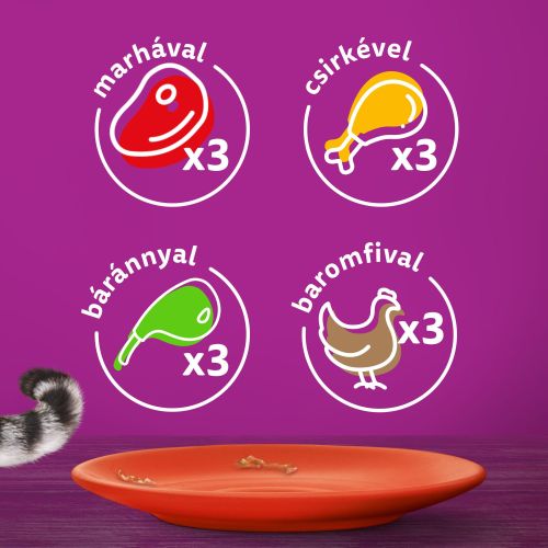 WHISKAS alutasakos 12-pack húsos 12*85g eledel macskák részére 12 x  85 g