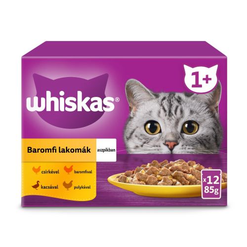 WHISKAS alutasakos 12-pack szárnyas 12*85g eledel macskák részére 12 x  85 g