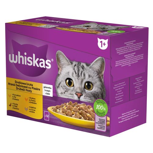 WHISKAS alutasakos 12-pack szárnyas 12*85g eledel macskák részére 12 x  85 g