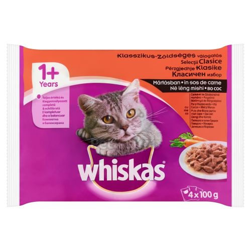 Whiskas alutasakos eledel húsos-zöldséges válogatás mártásban 4 x  85 g