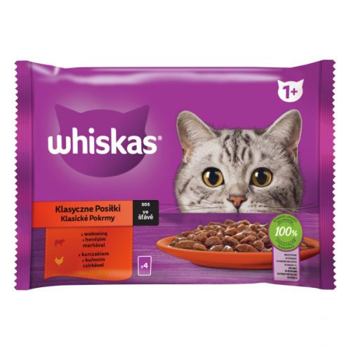 Whiskas alutasakos eledel húsos-zöldséges válogatás mártásban 4 x  85 g