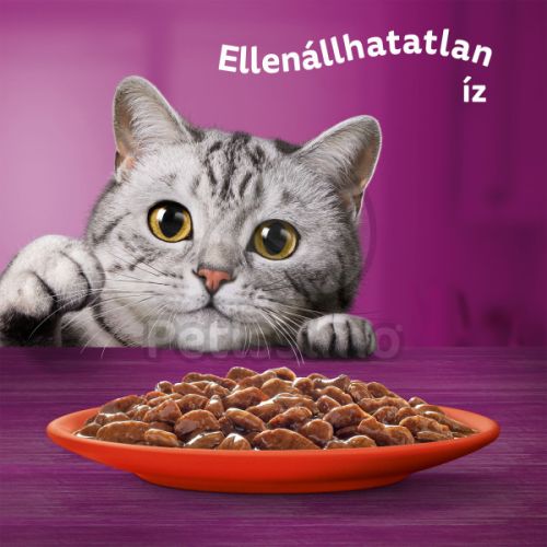 Whiskas klasszikus tasakos eledel válogatás felnőtt macskák számára 80 x  85 g