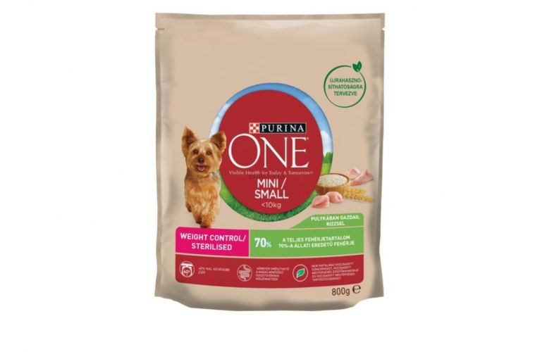 Purina ONE Mini Weight Control száraz kutyaeledel - pulyka  800 g