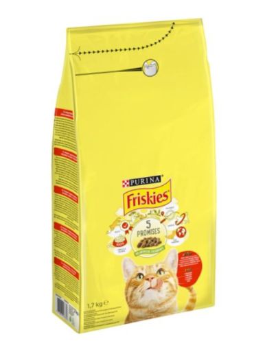 Friskies száraz macskaeledel marhával, csirkével és zöldségekkel  1.7 kg