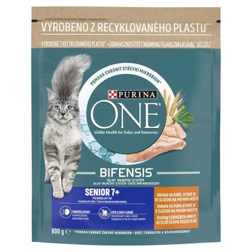 Purina ONE Bifensis Senior 7+ száraz macskaeledel - csirke  800 g