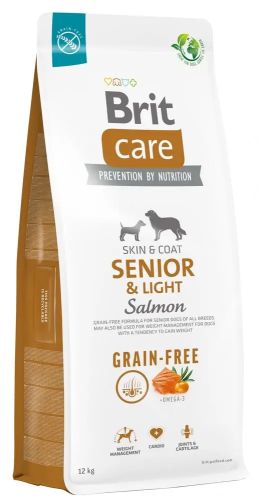 Brit Care Grain-Free Senior & Light - lazac, burgonya  12 kg