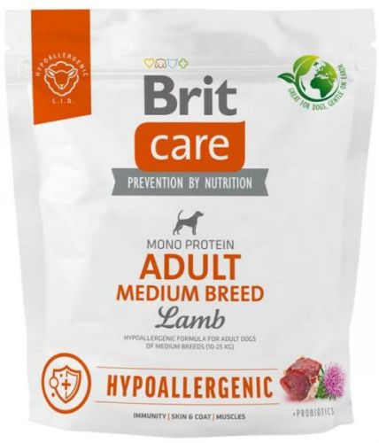 Brit Care Hypo-Allergenic Adult Medium Breed Lamb & Rice  1 kg