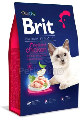 Brit Premium by Nature Cat Sterilized - csirke  8 kg