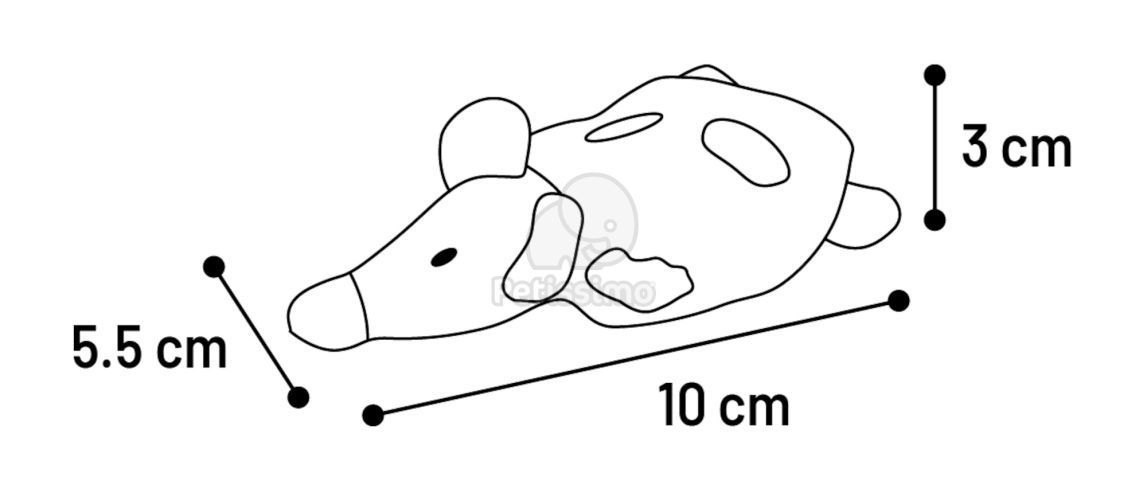 Flamingo Gragga játék egér macskáknak  5.5x10x3 cm
