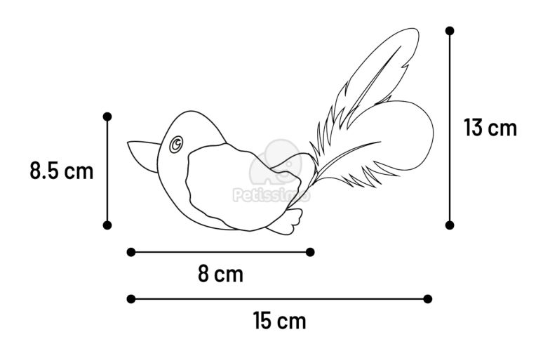 Flamingo Jeany macskajáték  8.5 cm
