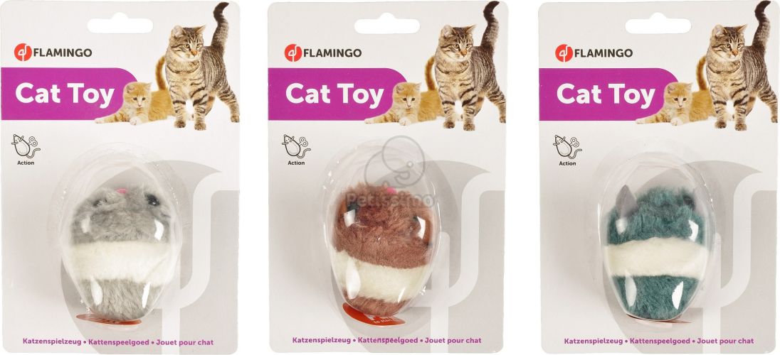 Flamingo Jerry rezgő plüss egér  7 cm