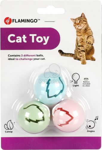 Flamingo Iris játék labda mix 3 x  4 cm