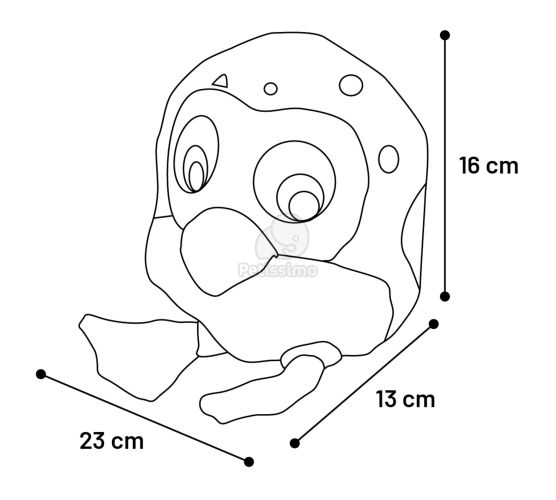Flamingo Birdi plüss madár kutyajáték  1 db