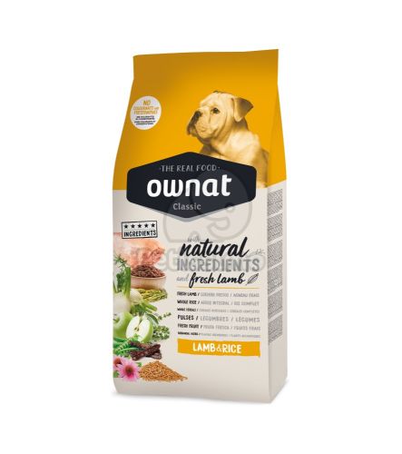 Ownat Dog Classic Lamb & Rice  20 kg