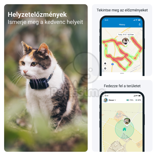 Tractive GPS Cat Mini - macska GPS nyomkövető és aktivitásmérő  Sötétkék 