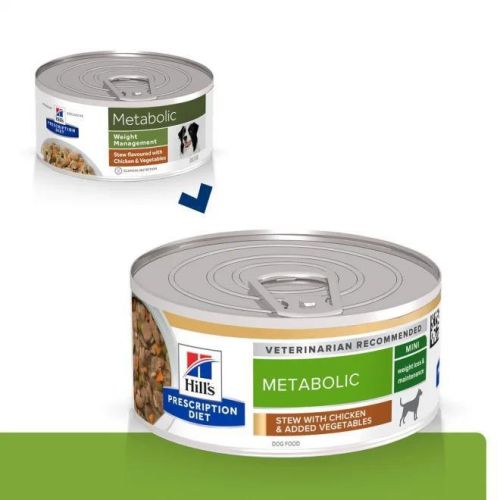 Hill's Prescription Diet Metabolic Wight Management Vegetable & Chicken Stew kutyatáp - konzerv  156 g