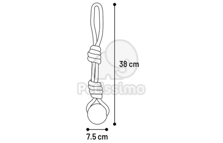 Flamingo játék kötélhurok teniszlabdával  1 db