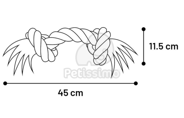 Flamingo játék rágókötél - kék 45 cm   1 db