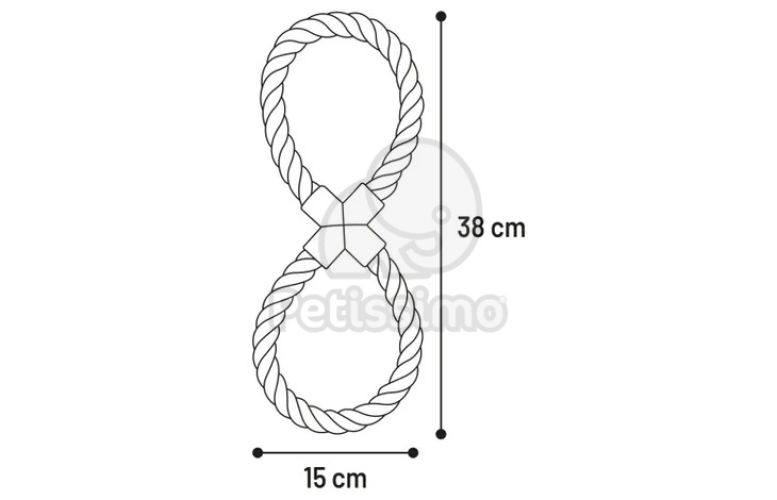 Flamingo játék kötélhurok - kék  1 db