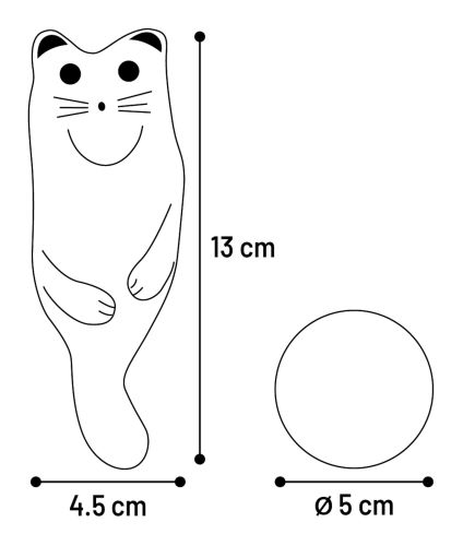 Flamingo macskajáték - szürke cica  1 db