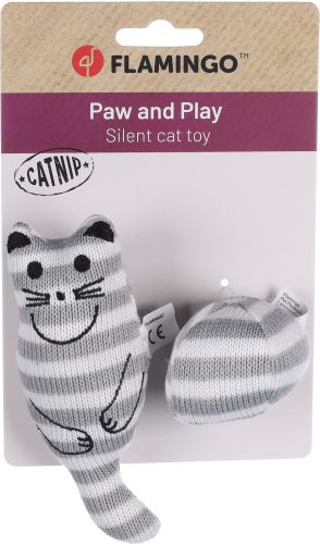 Flamingo macskajáték - szürke cica  1 db