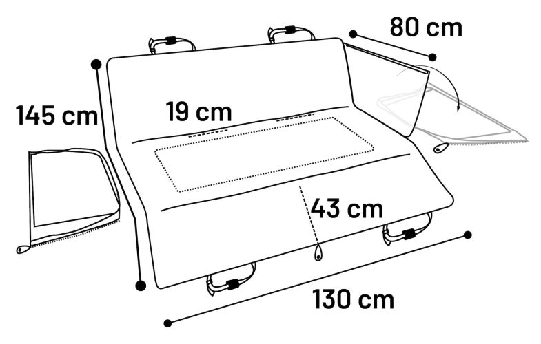 Flamingo autós hátsó ülésvédő huzat kutyáknak  1 db