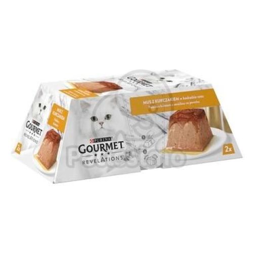 Gourmet Revelations pastétom csirkével és szósszal nedves macskaeledel 2 x  57 g