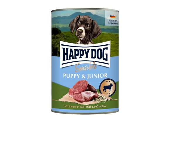 Happy Dog Supreme Sensible Puppy & Junior konzerv - bárány, rizs  400 g