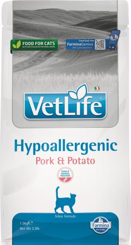 Vet Life Cat Hypoallergenic Pork & Potato  1.5 kg