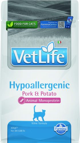 Vet Life Cat Hypoallergenic Pork & Potato  400 g
