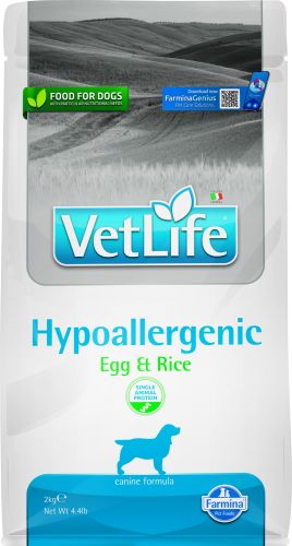Vet Life Dog Hypoallergenic Egg & Rice  2 kg