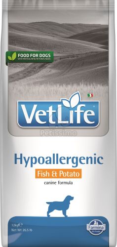 Vet Life Dog Hypoallergenic Fish & Potato  12 kg
