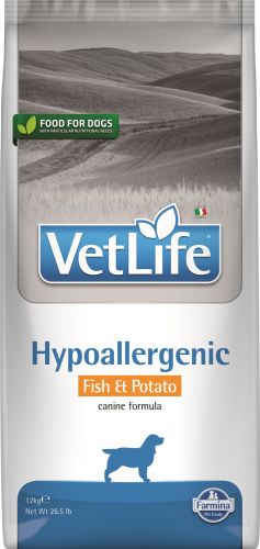 Vet Life Dog Hypoallergenic Fish & Potato  12 kg