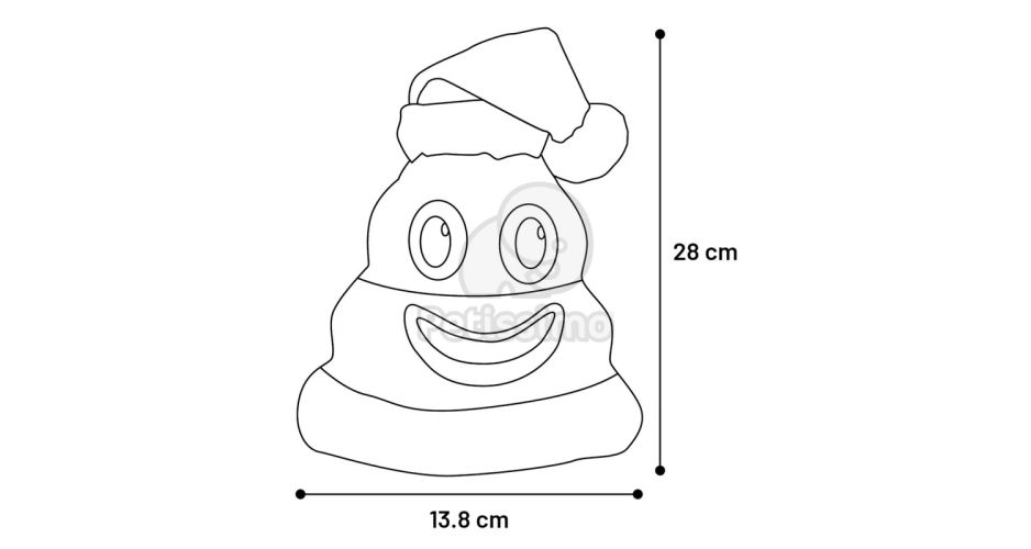 Flamingo karácsonyi plüssjáték kutyáknak - kaki emoji  1 db