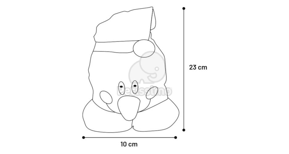 Flamingo karácsonyi plüssjáték kutyáknak - hóember  1 db