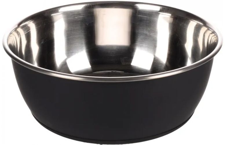 Flamingo Tobias fémtál kutyáknak - fekete  3700 ml