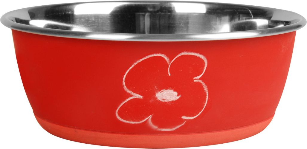 Flamingo Tobias fémtál kutyáknak - piros  2700 ml